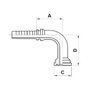 90° SAE3000 SAE6000 long-dropp intertraco flexit