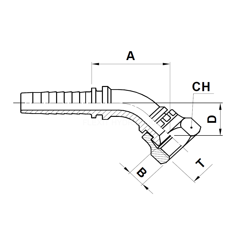 JIS B 0207 FK11B 45° Komatsu