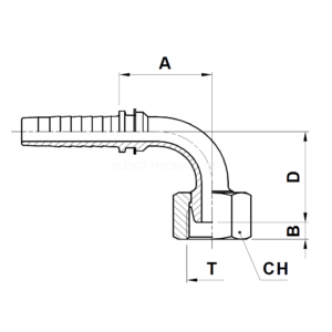 slangkoppling 90° DIN 24/60