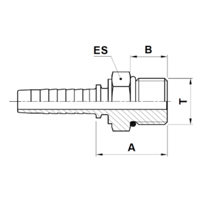 me10b sae utvändig gänga slangkoppling hydraulslang