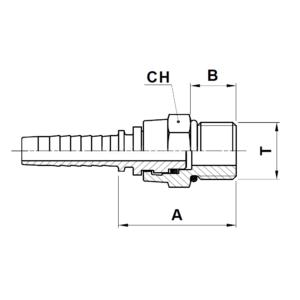 mv10b slangkoppling presskoppling male swivel sae fitting hydraulslang