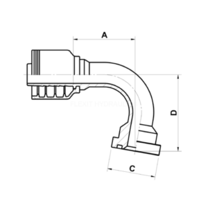 slangkoppling 100° SAE 3000