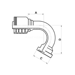 slangkoppling 120° SAE 3000