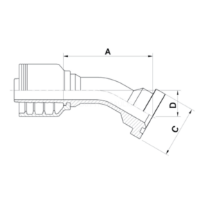 slangkoppling 30° SAE 3000