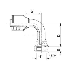 slangkoppling long-dropp JIC