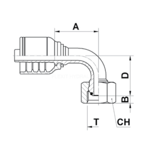 slangkoppling 90° BSP o-ring