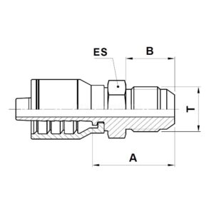 mj10k JIC utvändig slangkoppling för hydraulslang presskoppling