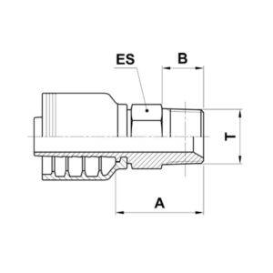 MN10J presskoppling slangkoppling NPT hydraulslang 1-stål 2-stål 3-stål 4-stål