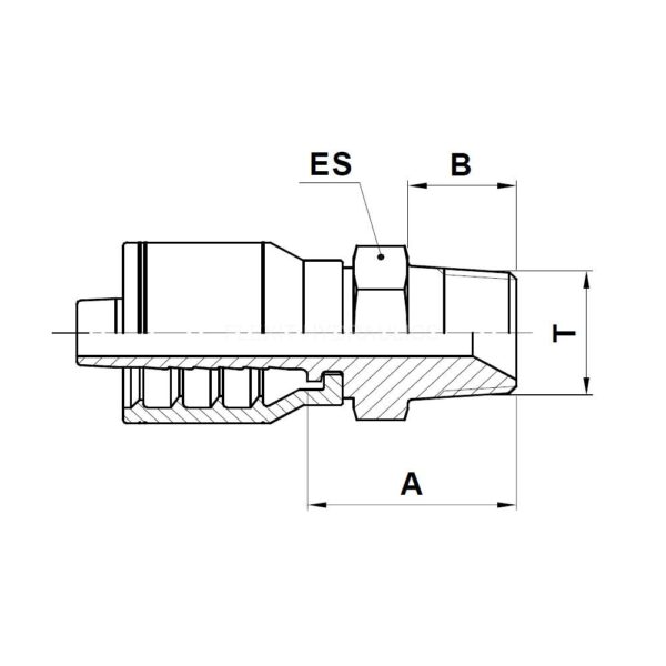 MN10K presskoppling slangkoppling NPT hydraulslang 1-stål 2-stål