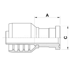 AY10H SAE6000 SLANGKOPPLINGAR HYDRAULSLANG 6 STÅL