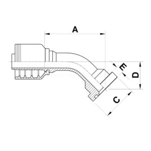 AY4CJ supercat CAT 45° slangkoppling hydraulslang