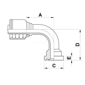 AY9CJ supercat CAT 90° slangkoppling hydraulslang