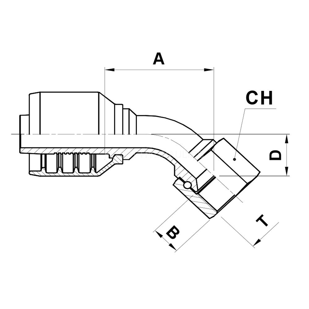 FJ42H JIC SLANGKOPPLING HYDRAULSLANG 6W