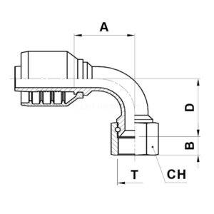 FJ92H JIC SLANGKOPPLING HYDRAULSLANG 6W