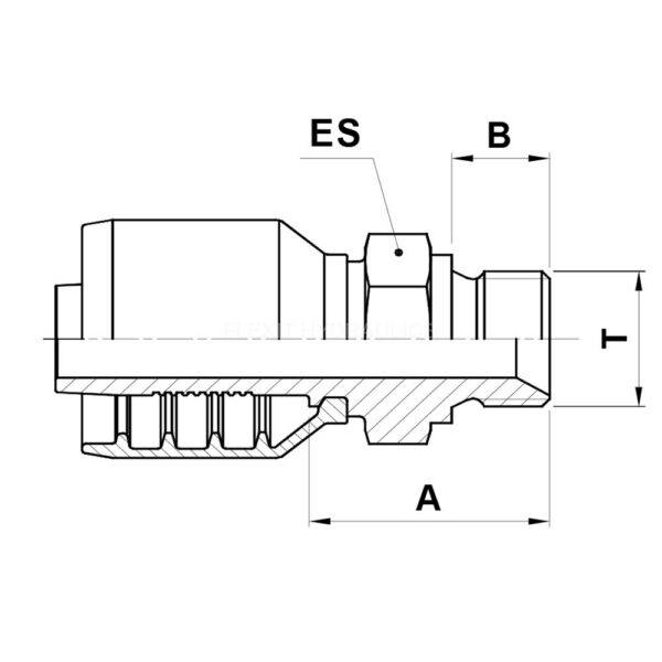 mb10h BSP PRESSKOPPLING HYDRAULIKSLANG