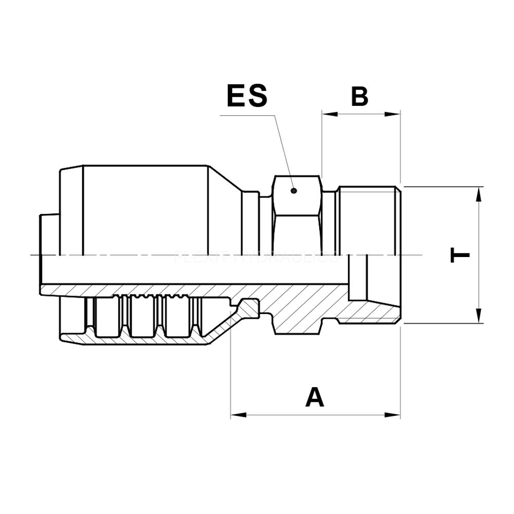 MS10H sks slangkopppling hydraulslang multispiral R15 6-stål