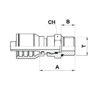 mv10k slangkoppling presskoppling male swivel sae fitting hydraulslang