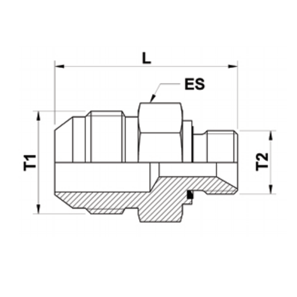 Adapter JIC-M 60° ED