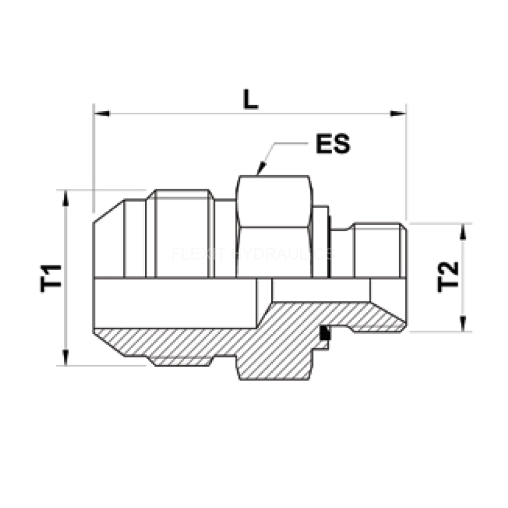 Adapter JIC-M 60° ED