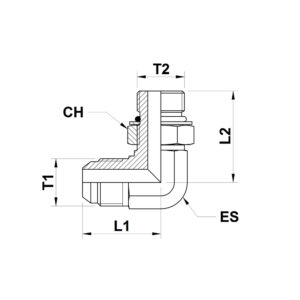 Ställbar adapter JIC