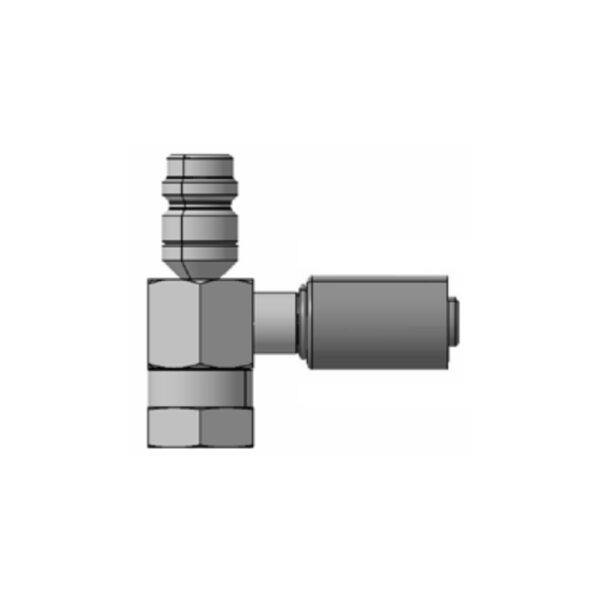Inv O-ring Hex Block 90° R134a