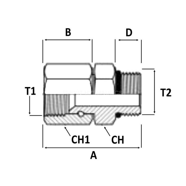 JIC adapter JIC-SAE 102166